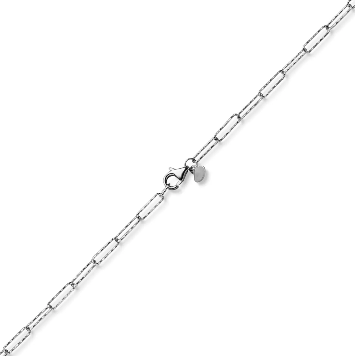 Armband Armkette Weit-Ankerkette aus 585 Gold Weißgold strukturiert 19cm