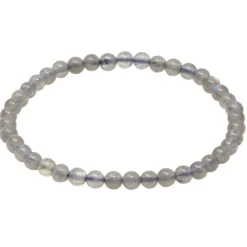 Armband Armschmuck aus Edelstein Labradorit grau Ø4mm endlos dehnbar 18,5cm