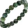 Armband Armschmuck aus Moosachat grün Edelsteinarmband elastisch endlos 19cm