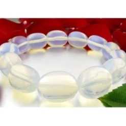 Armband Armschmuck aus Opalit Mondstein Nuggets, Damenarmband