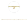 Armband aus 750 Gelbgold 5 Brillanten 0,05ct TW-VSI/SI B:5,6mm L:17,5cm