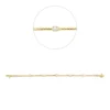 Armband aus 750 Gelbgold 7 Diamanten Smaragd-Schliff 1,42ct TW-SI B:3,9mm L:18cm