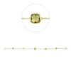 Armband aus 750 Gelbgold 5 Peridote 2,13ct 4 Brillanten 0,06ct TW-SI B:6,7mm L:19cm