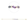 Armband aus 750 Gelbgold 7 Saphire 1,72ct mehrfarbig 13 Brillanten 0,15ct I-SI