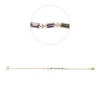 Armband aus 750 Gelbgold 7 Saphire 0,94ct mehrfarbig 10 Brillanten 0,14ct I-SI