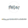 Armband aus 750 Gelbgold 56 Saphire 16,96ct blau 6 Brillanten 0,18ct TW-SI