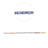 Armband aus 585 Gelbgold 32 Saphire 9,51ct mehrfarbig 7 Brillanten 0,07ct TW-SI