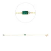 Armband aus 750 Gelbgold Smaragd 0,29ct grün Brillant 0,02ct TW-PI B:3,2mm L:17cm