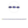 Armband aus 585 Gelbgold 27 Tansanite 6,38ct blau 27 Brillanten 0,49ct TW-SI