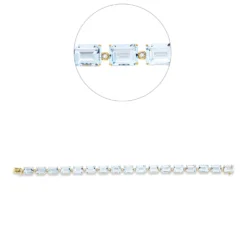 Armband aus 750 Gelbgold 17 Topase 30,2ct skyblue 17 Brillanten 0,27ct TW-SI