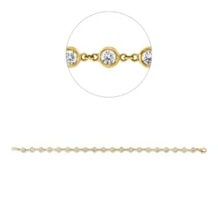 Armband aus 585 Gold Gelbgold 20 Brillanten 2,97ct TW-SI B:2mm L:19,1cm Zarge