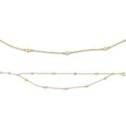 Armband aus 750 Gold Gelbgold 9 Brillanten 0,19ct W-SI L:18cm