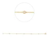 Armband aus 750 Gold Gelbgold 5 Brillanten 0,15ct TW-SI B:2,8mm L:17,5cm Zarge