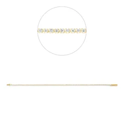 Armband aus 750 Gold Gelbgold 84 Brillanten 1,43ct W-PI B:1,5mm