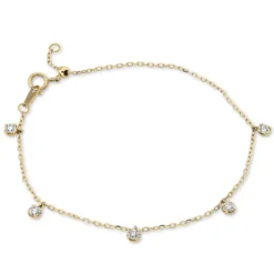 Armband aus 585 Gold Gelbgold 5 Brillanten 0,35ct TW-SI L:17,8cm