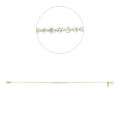 Armband aus 750 Gold Gelbgold 11 Brillanten 0,44ct TW-SI B:28,6mm L:17cm