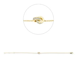 Armband aus 750 Gold Gelbgold 22 Brillanten 0,1ct TW-SI L:18cm