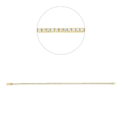Armband aus 750 Gold Gelbgold 103 Brillanten 1,08ct TW-SI B:1,7mm L:18cm 4er-Krappe