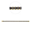 Armband aus 750 Gold Gelbgold 45 Brillanten 10,2ct schwarz L:18,5cm