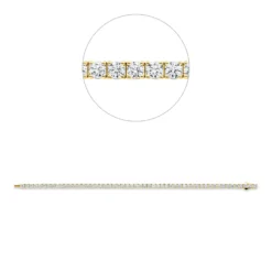 Armband aus 750 Gold Gelbgold 54 Brillanten 4,86ct TW-SI B:3mm L:17,5cm 4er-Krappe