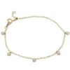 Armband aus 750 Gold Gelbgold 5 Brillanten 0,37ct TW-SI L:17,8cm