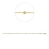 Armband aus 750 Gold Gelbgold 5 Brillanten 0,15ct TW-SI L:18cm
