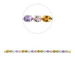 Armband aus 750 Gold Gelbgold 20 Citrine 26,1ct gelb L:17cm 4er-Krappe