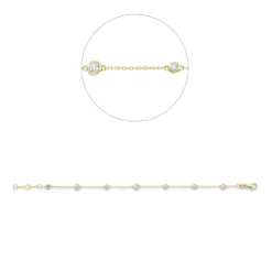 Armband aus 750 Gold Gelbgold 65 Diamanten 0,6ct TW-SI B:4,3mm L:18cm