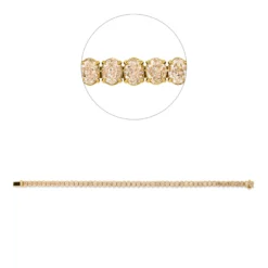 Armband aus 750 Gold Gelbgold 52 Diamanten 11,78ct B:4,5mm L:18cm 4er-Krappe