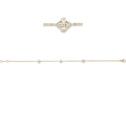 Armband aus 750 Gold Gelbgold 15 Diamanten 0,33ct TW-SI B:5,9mm L:19cm