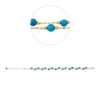 Armband aus 750 Gold Gelbgold 18 Türkise 5,6ct blau B:4,1mm L:22cm