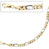 Armband aus 333 Gold, Gelbgold & Weißgold, bicolor, Goldarmband, 19cm