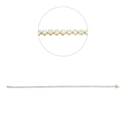Armband aus 750 Gold gelb/weiß 79 Brillanten 1,64ct TW-SI B:2mm L:17,8cm