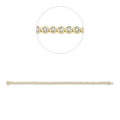 Armband aus 750 Gold gelb/weiß 46 Brillanten 2ct TW-SI L:18cm Zarge