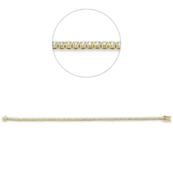 Armband aus 750 Gold gelb/weiß 63 Brillanten 1,51ct TW-SI B:2,8mm L:18cm