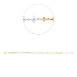 Armband aus 750 Gold gelb/weiß 36 Brillanten 0,34ct TW-PI B:4,6mm L:18cm