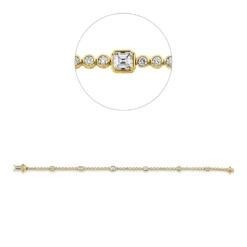 Armband aus 750 Gold gelb/weiß 59 Diamanten 2,7ct TW-VSI L:18cm