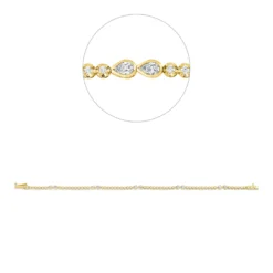 Armband aus 750 Gold gelb/weiß 67 Diamanten 1,06ct TW-SI B:3,1mm L:18cm