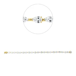 Armband aus 750 Gold gelb/weiß 22 Diamanten 9,15ct W-SI L:18,5cm