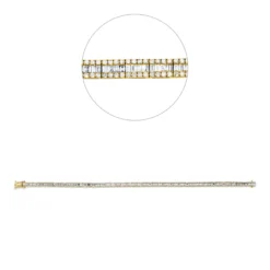 Armband aus 750 Gold gelb/weiß 581 Diamanten 1,9ct F-SI B:3,2mm L:18cm