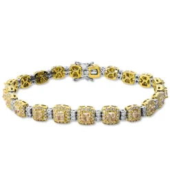 Armband aus 750 Gold gelb/weiß 357 Diamanten 7,28ct L:17,8cm