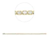 Armband aus 750 Gold gelb/weiß 37 Diamanten Smaragd-Schliff 7,14ct TW-SI Zarge