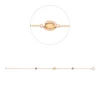 Armband aus 750 Gold Rotgold 3 Amethyste 0,41ct lila L:18cm