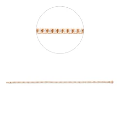 Armband aus 750 Gold Rotgold 82 Brillanten 0,51ct W-SI B:2mm L:17,5cm