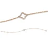Armband aus 750 Gold Rotgold 20 Brillanten 0,05ct TW-SI B:9,3mm L:17,8cm