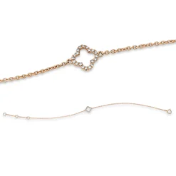 Armband aus 750 Gold Rotgold 20 Brillanten 0,05ct TW-SI B:9,3mm L:17,8cm
