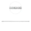 Armband aus 950 Gold weiß 46 Diamanten 3,68ct TW-SI B:3,4mm L:18cm
