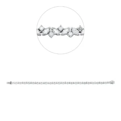 Armband aus 950 Gold weiß 96 Diamanten 4,04ct TW-SI L:17,8cm