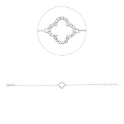 Armband aus 750 Gold Weißgold 24 Brillanten 0,18ct TW-SI L:18cm
