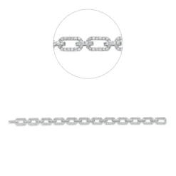 Armband aus 750 Gold Weißgold 265 Brillanten 5,1ct TW-VSI L:18cm
